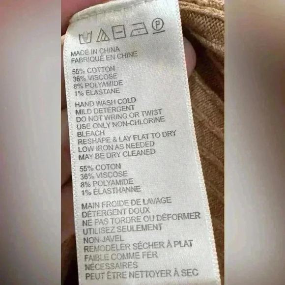 Free People Mod Ribbed Knit Wrap Skirt Small Caramel Heather - Picture 6 of 6